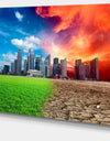 Global Warming - Digital Landscape Canvas Art Print