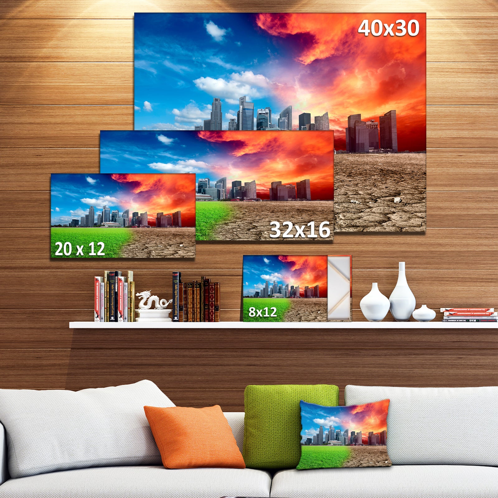 Global Warming - Digital Landscape Canvas Art Print