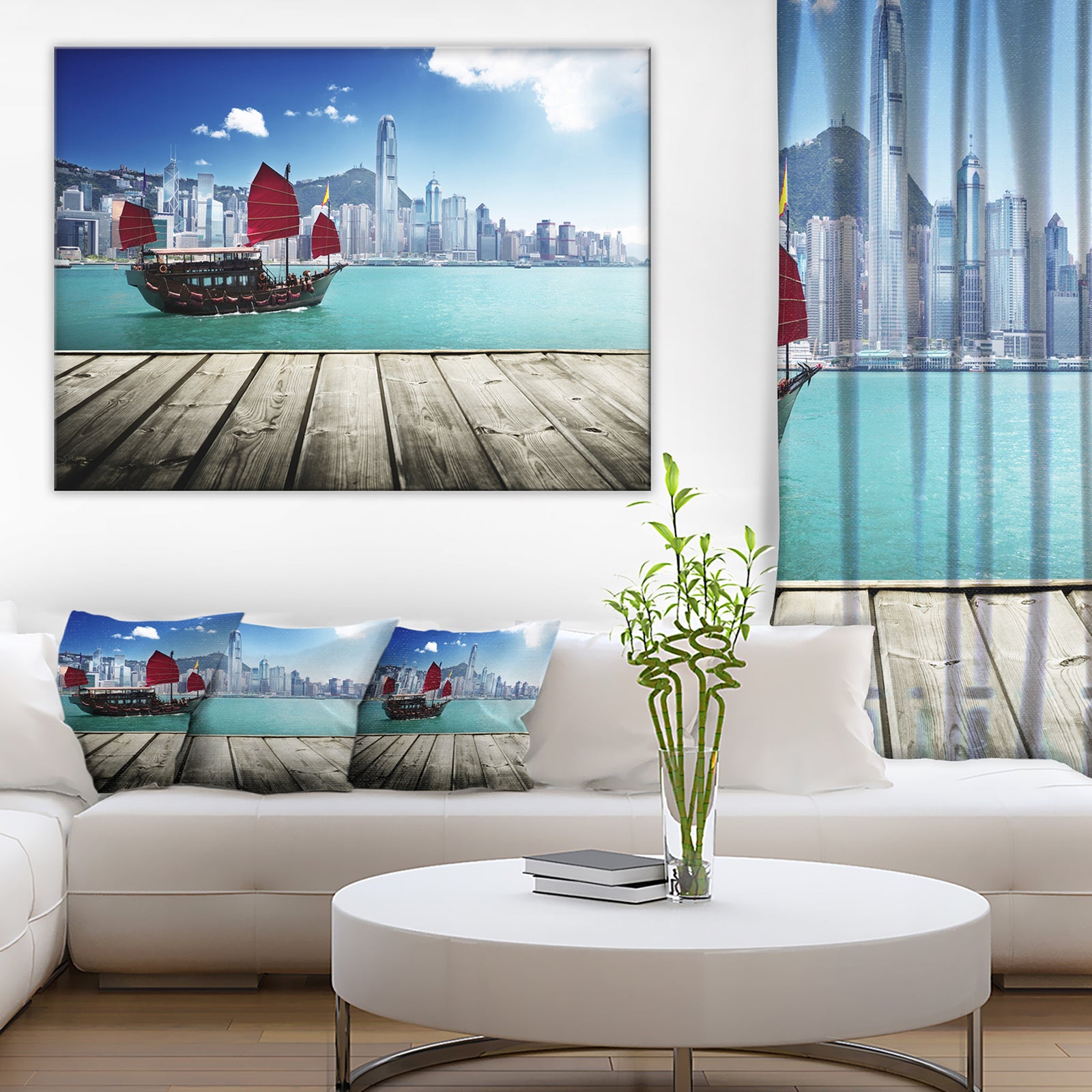 Hong Kong Harbor - Photography Canvas Art Print