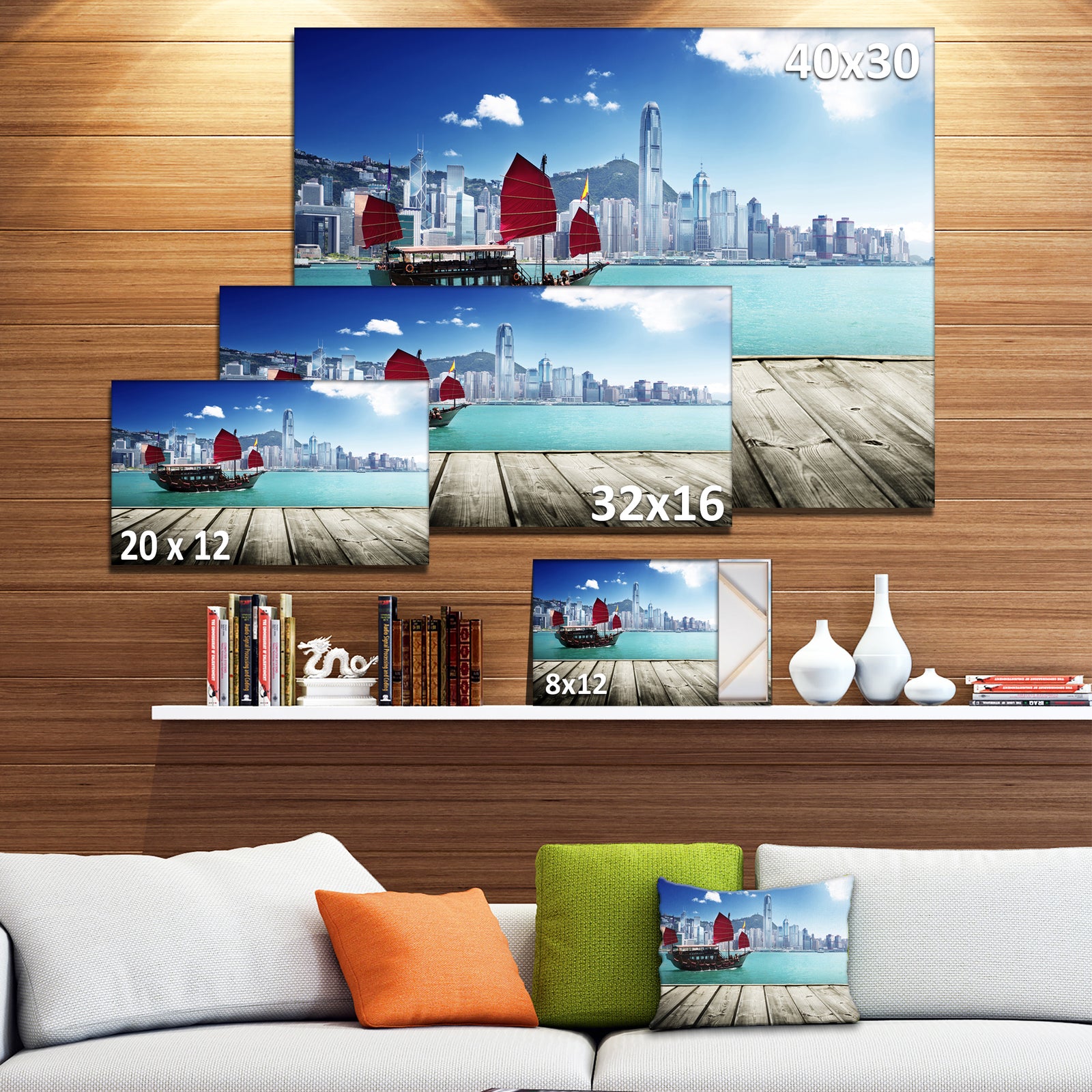 Hong Kong Harbor - Photography Canvas Art Print