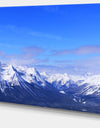 Blue Winter Mountains - Landscape Photo Canvas Print