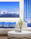 Blue Winter Mountains - Landscape Photo Canvas Print