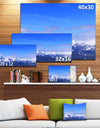 Blue Winter Mountains - Landscape Photo Canvas Print