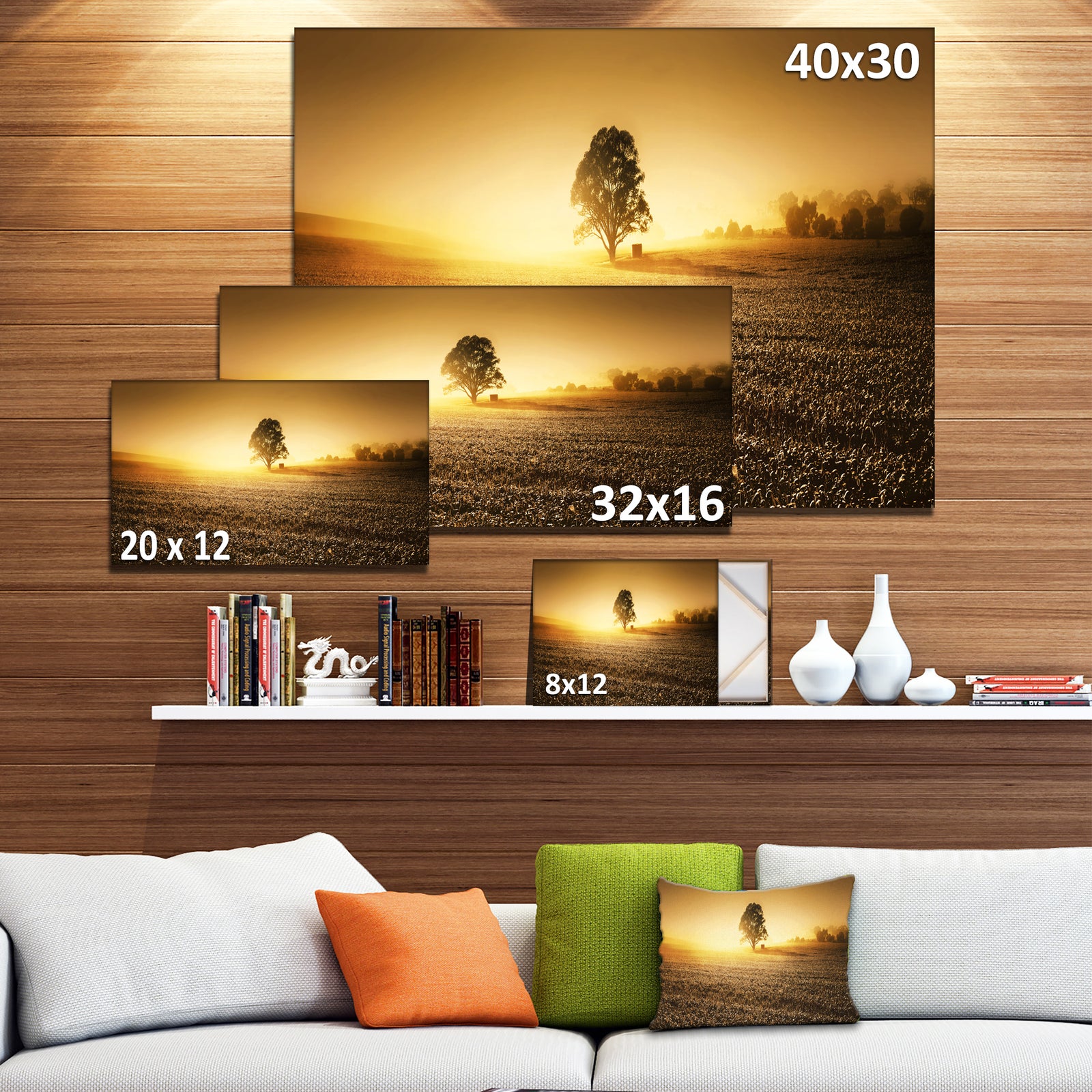 Farmland Panorama - Landscape Photography Canvas Art Print