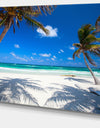 Coconut Palms at Beach - Photo Landscape Canvas Art Print