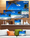 Coconut Palms at Beach - Photo Landscape Canvas Art Print