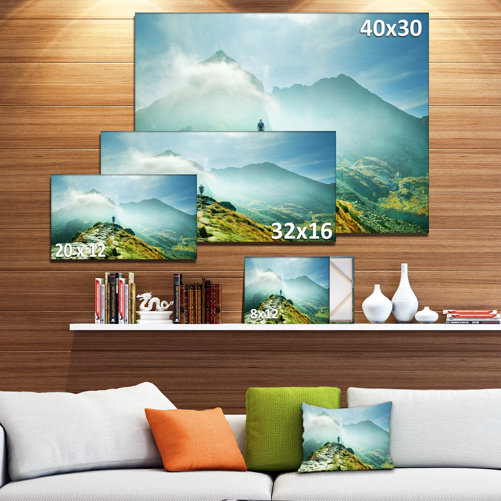 Mountains Landscape Photography Canvas Art Print