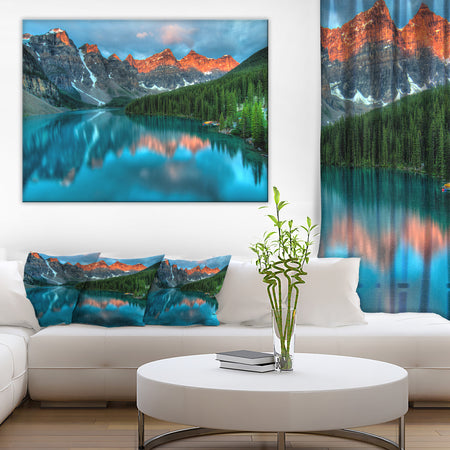 Moraine Lake Sunrise - Landscape Photography Canvas Print