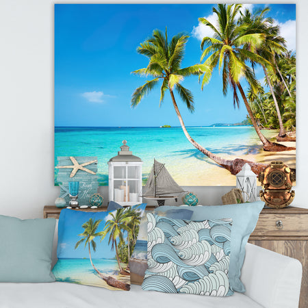 Tropical Beach Photography Seascape Canvas Print