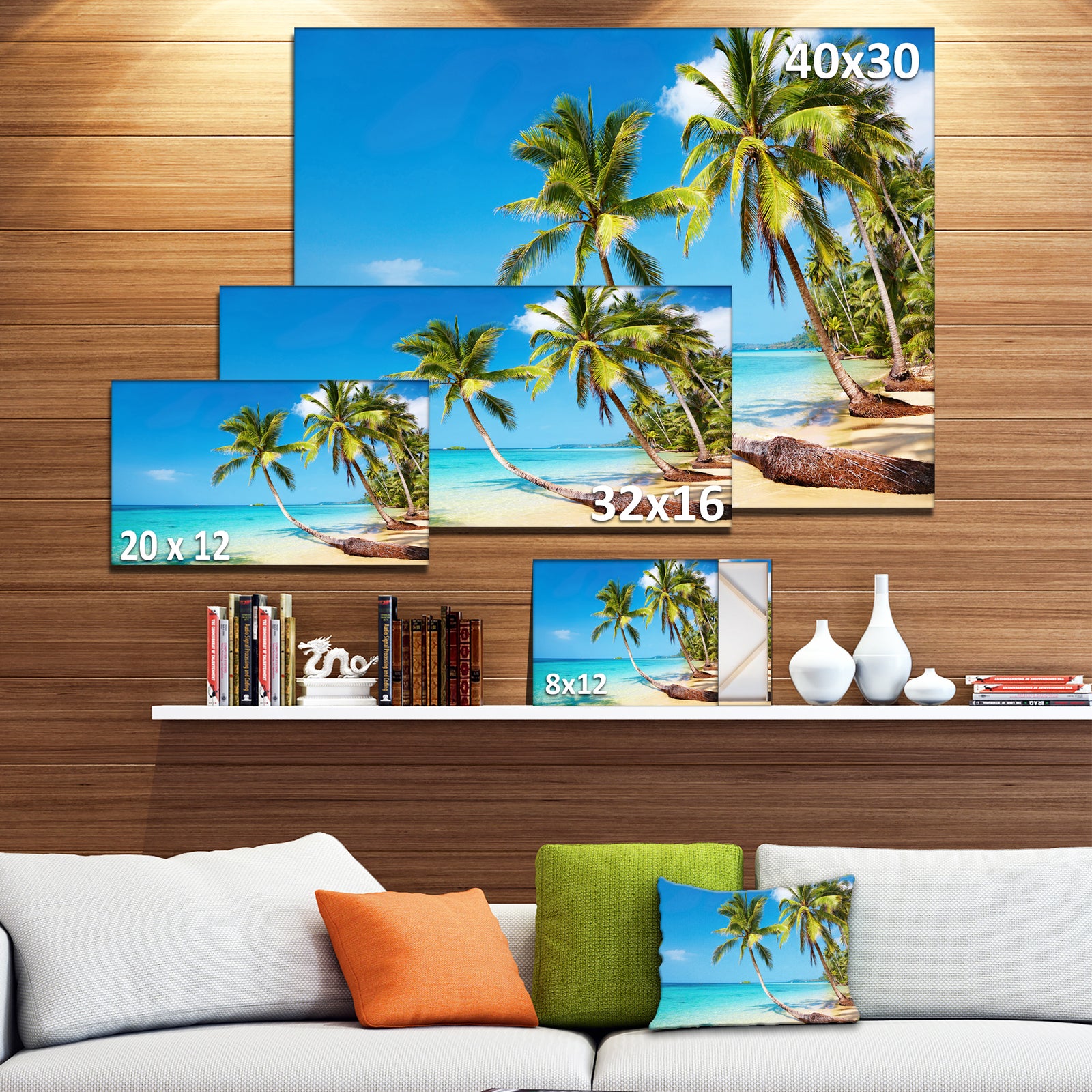Tropical Beach Photography Seascape Canvas Print
