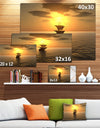 Ship and Sunset - Seascape Photography Canvas Print