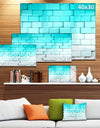 Blue Mosaic Cubes - Contemporary Artwork