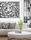 Black and Grey Cubes - Contemporary Canvas Art Print