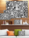 Black and Grey Cubes - Contemporary Canvas Art Print