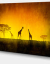 African Sunset Aura - Landscape Canvas Art Print