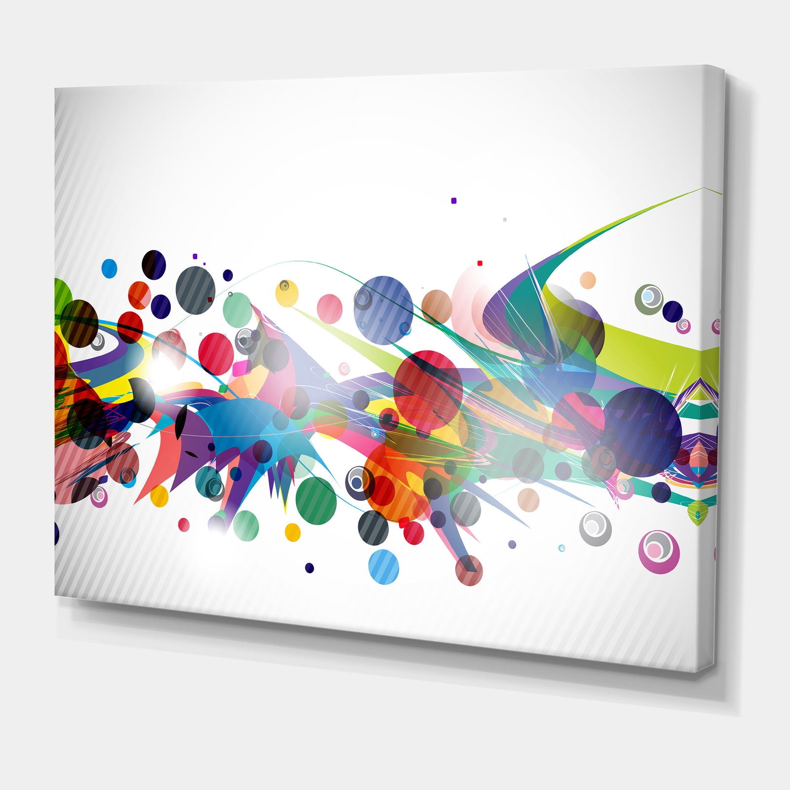 Colorful Circles and Shapes - Abstract Digital Canvas Print