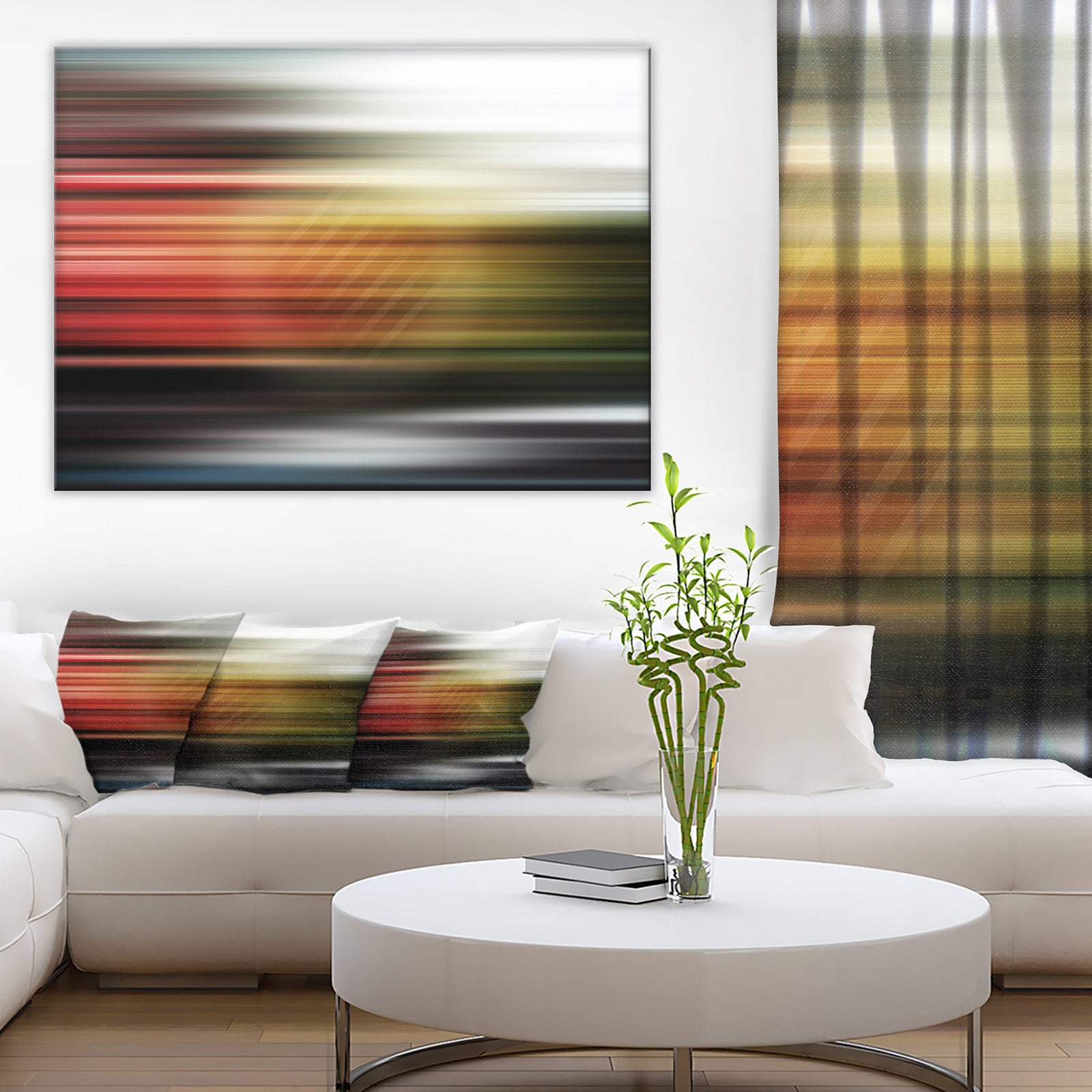 Horizontal Lights - Contemporary Art Canvas Print