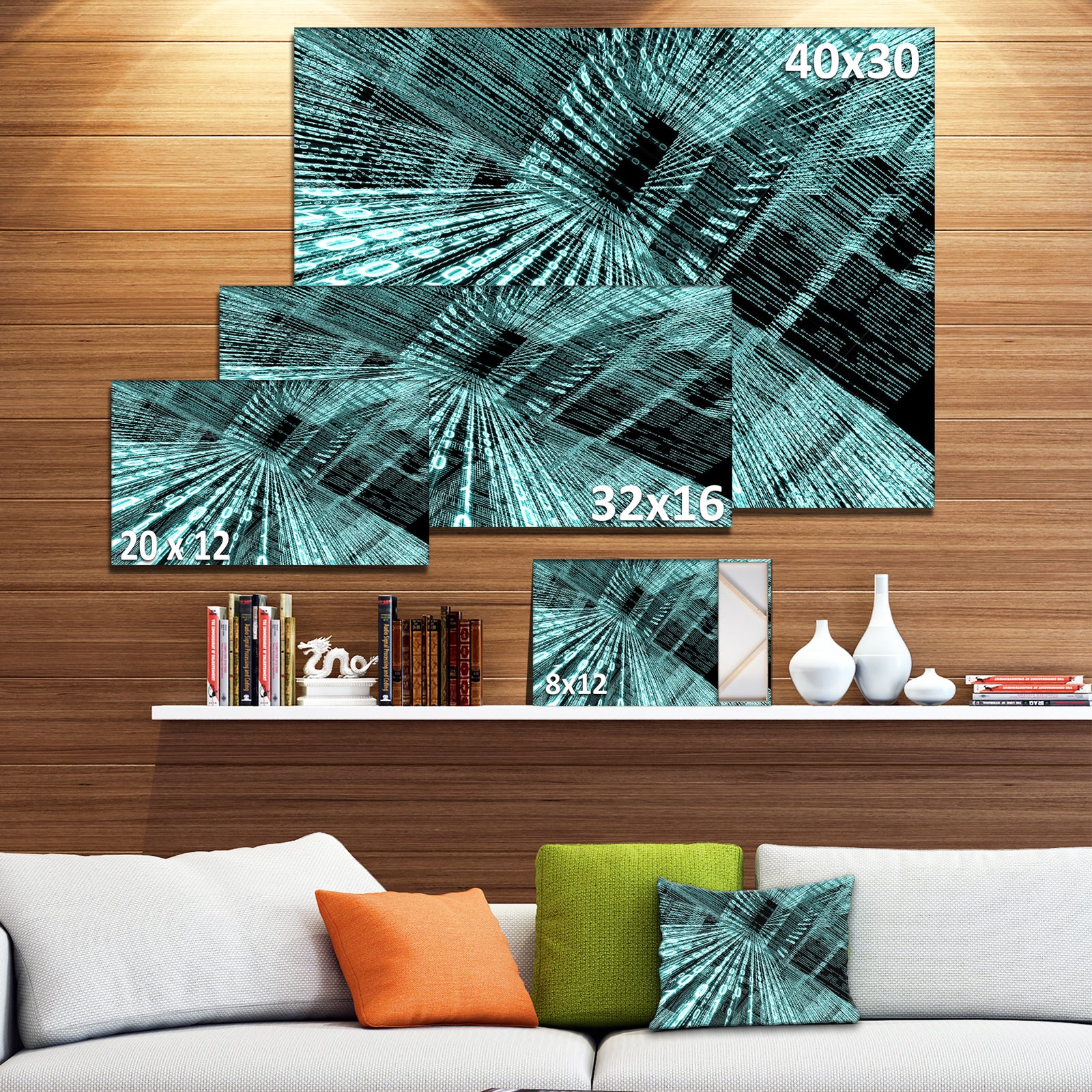 Binary Code - Contemporary Art Canvas Print