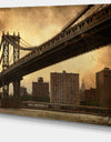 Dark Manhattan Bridge - Photo Canvas Art Print