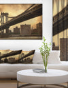 Dark Manhattan Bridge - Photo Canvas Art Print