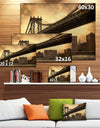 Dark Manhattan Bridge - Photo Canvas Art Print