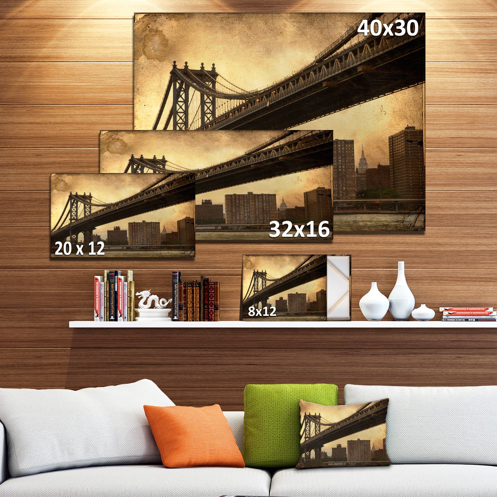Dark Manhattan Bridge - Photo Canvas Art Print
