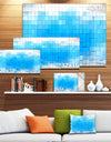 3D Blue Cubes - Contemporary Art Canvas Print