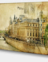 Old Parisian Cards - Digital Canvas Art Print