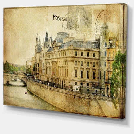 Old Parisian Cards - Digital Canvas Art Print