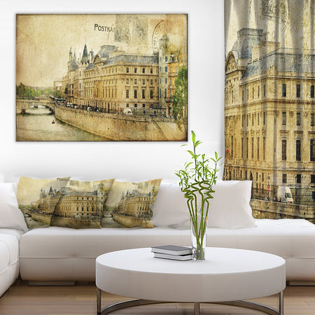 Old Parisian Cards - Digital Canvas Art Print