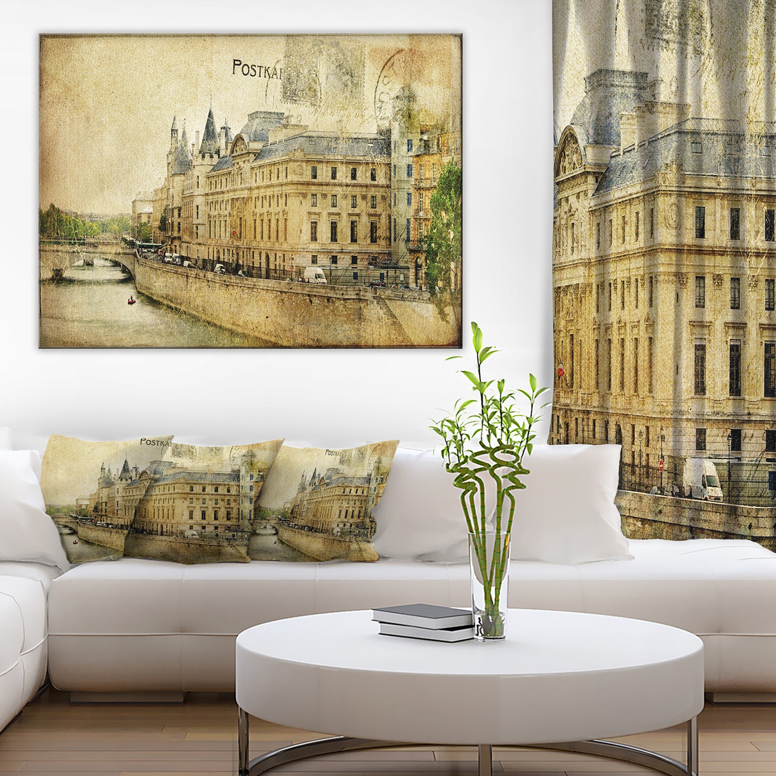 Old Parisian Cards - Digital Canvas Art Print
