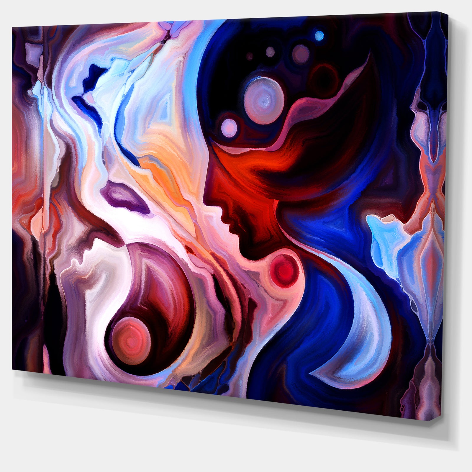 Watching Woman Painting - Abstract Canvas Art Print