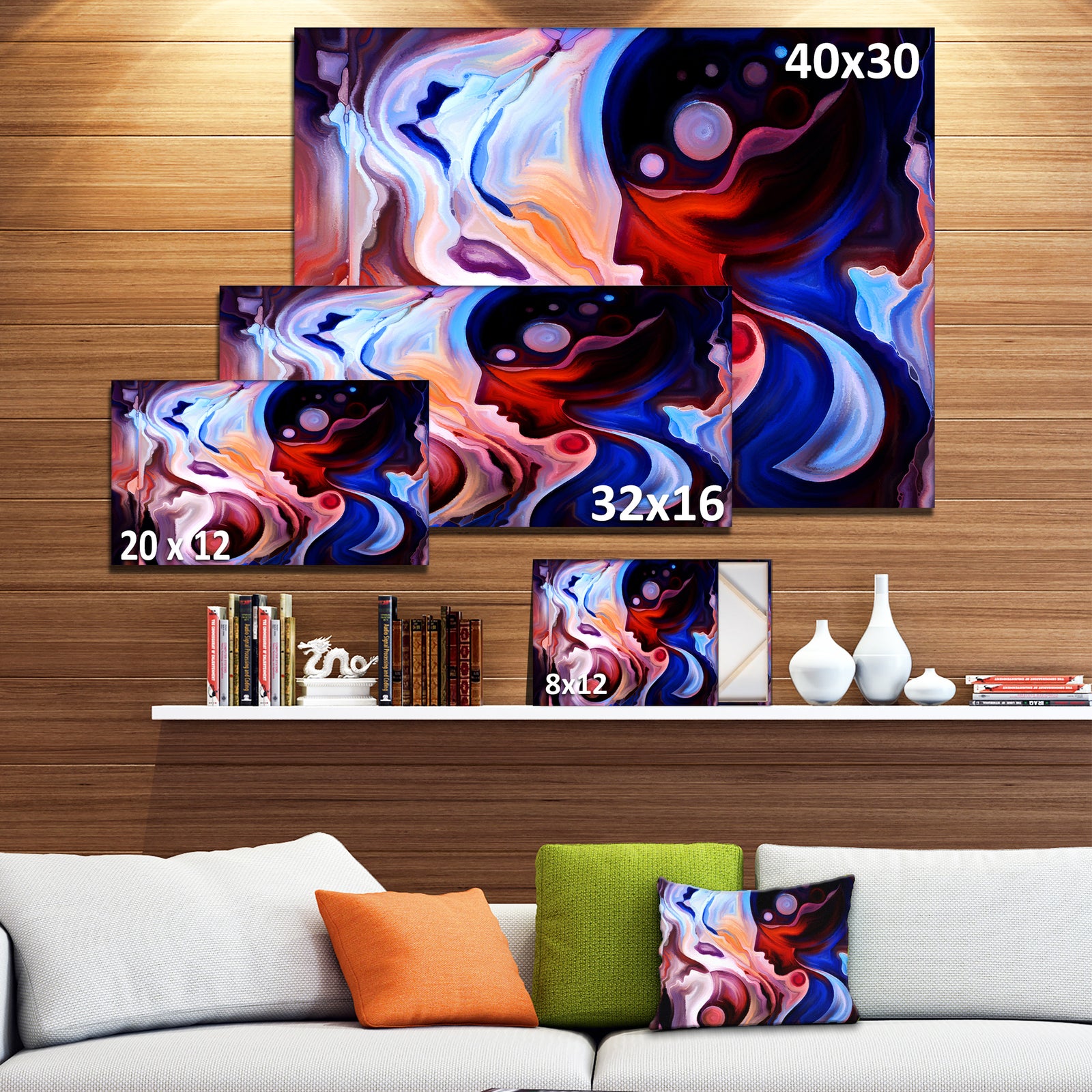 Watching Woman Painting - Abstract Canvas Art Print