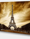 Eiffel Tower in Grey Shade - Landscape Photo Canvas Print