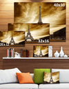 Eiffel Tower in Grey Shade - Landscape Photo Canvas Print