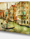 Vintage Venice - Digital Art Landscape Canvas Print