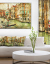 Vintage Venice - Digital Art Landscape Canvas Print