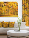 Golden Autumn Forest - Landscape Photo Canvas Print