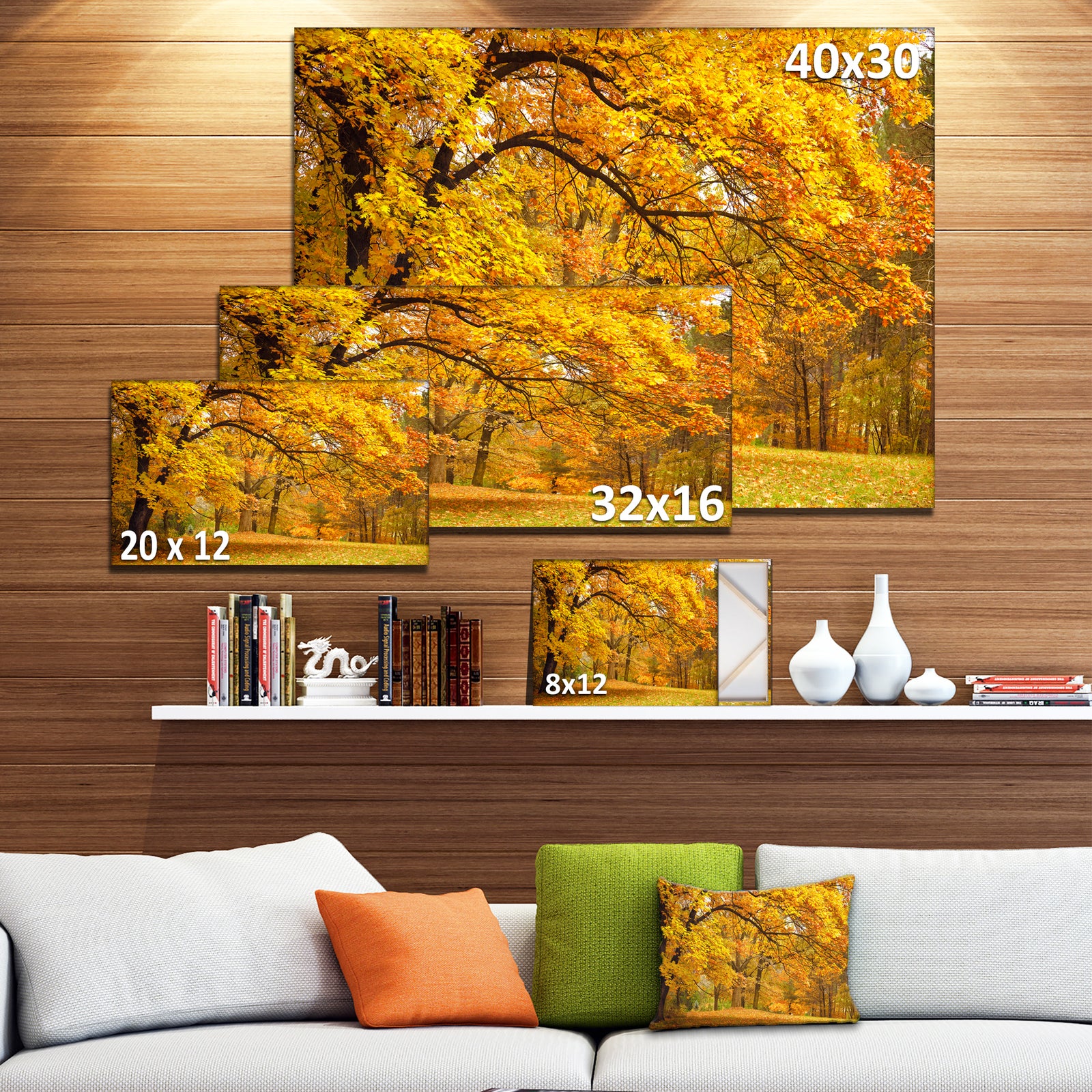 Golden Autumn Forest - Landscape Photo Canvas Print
