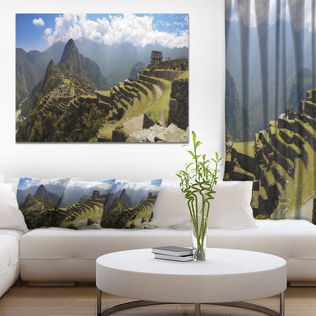 Machu Picchu Panorama - Landscape Photo Canvas Art Print