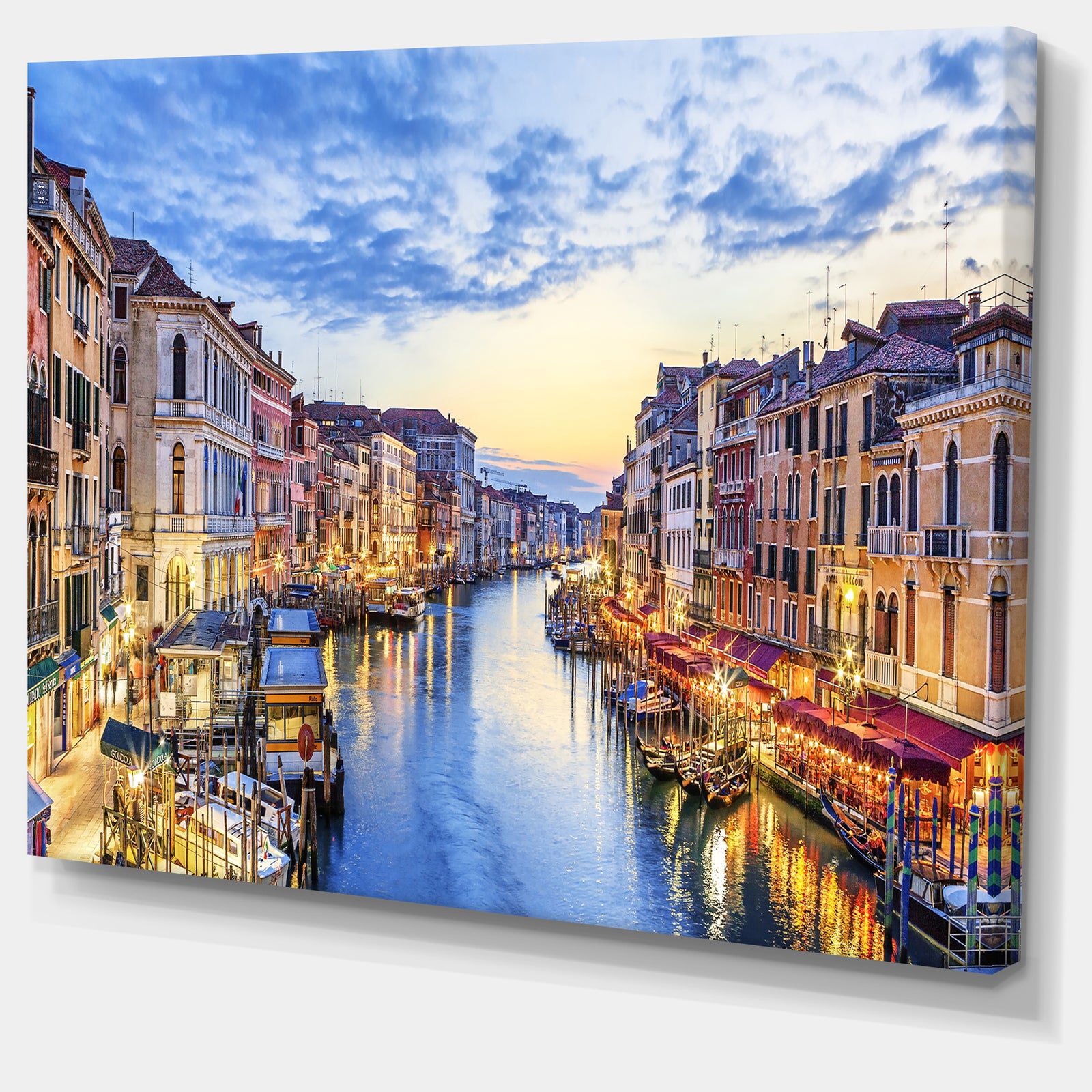 Grand Canal Panorama - Landscape Photo Canvas Print