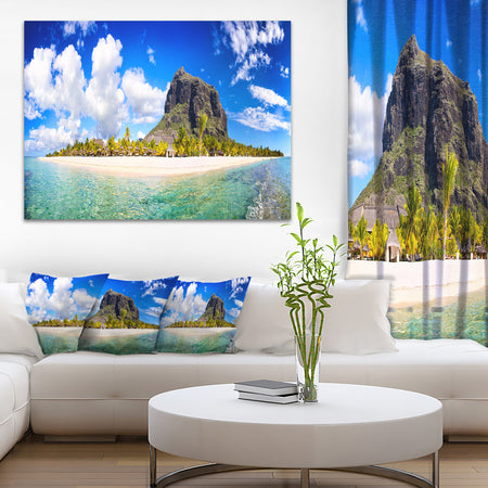 Mauritius Beach Panorama Photography Canvas Print