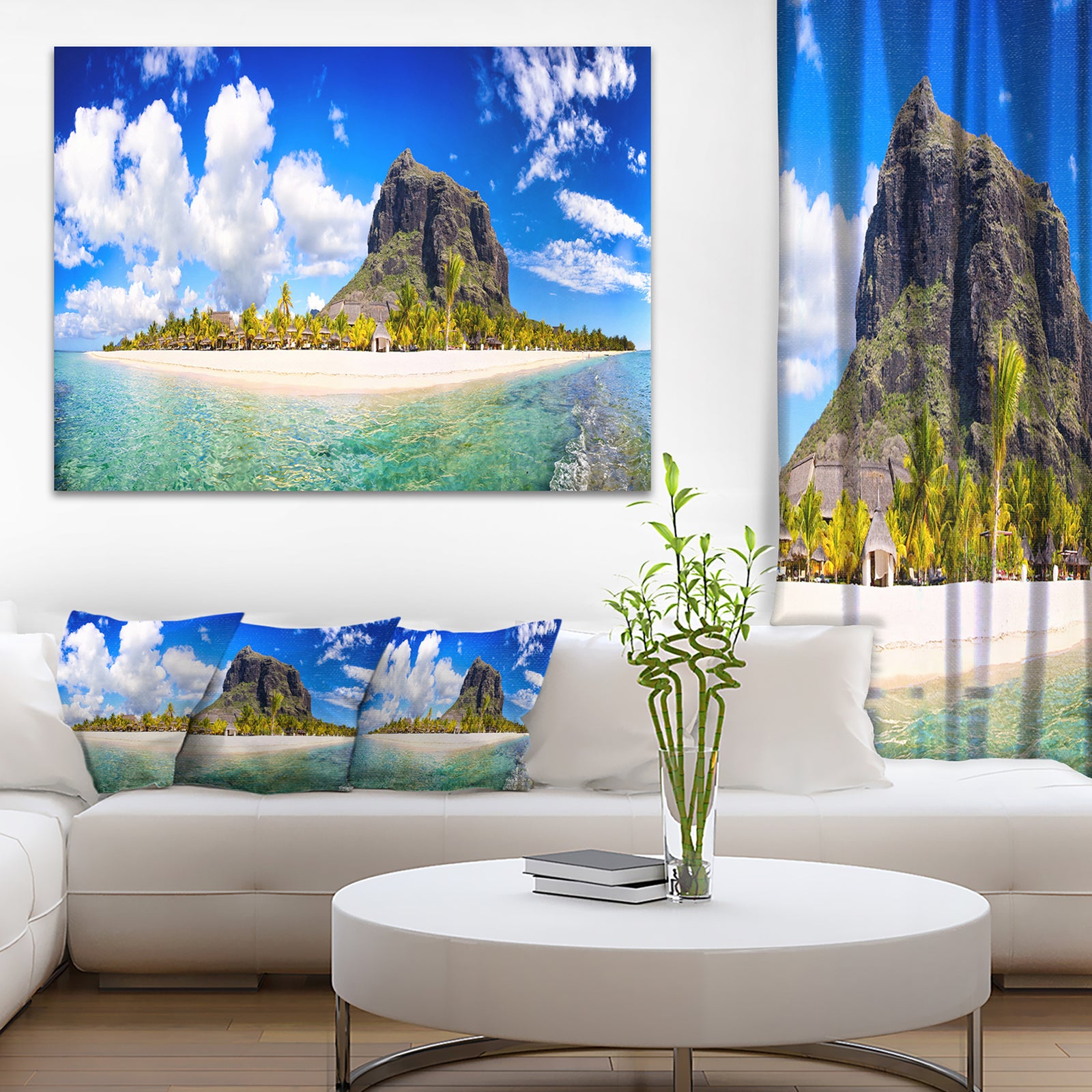 Mauritius Beach Panorama Photography Canvas Print
