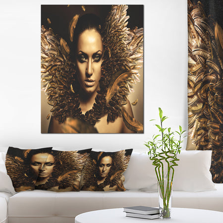 Sexy Brunette - Digital Art Portrait Canvas Print