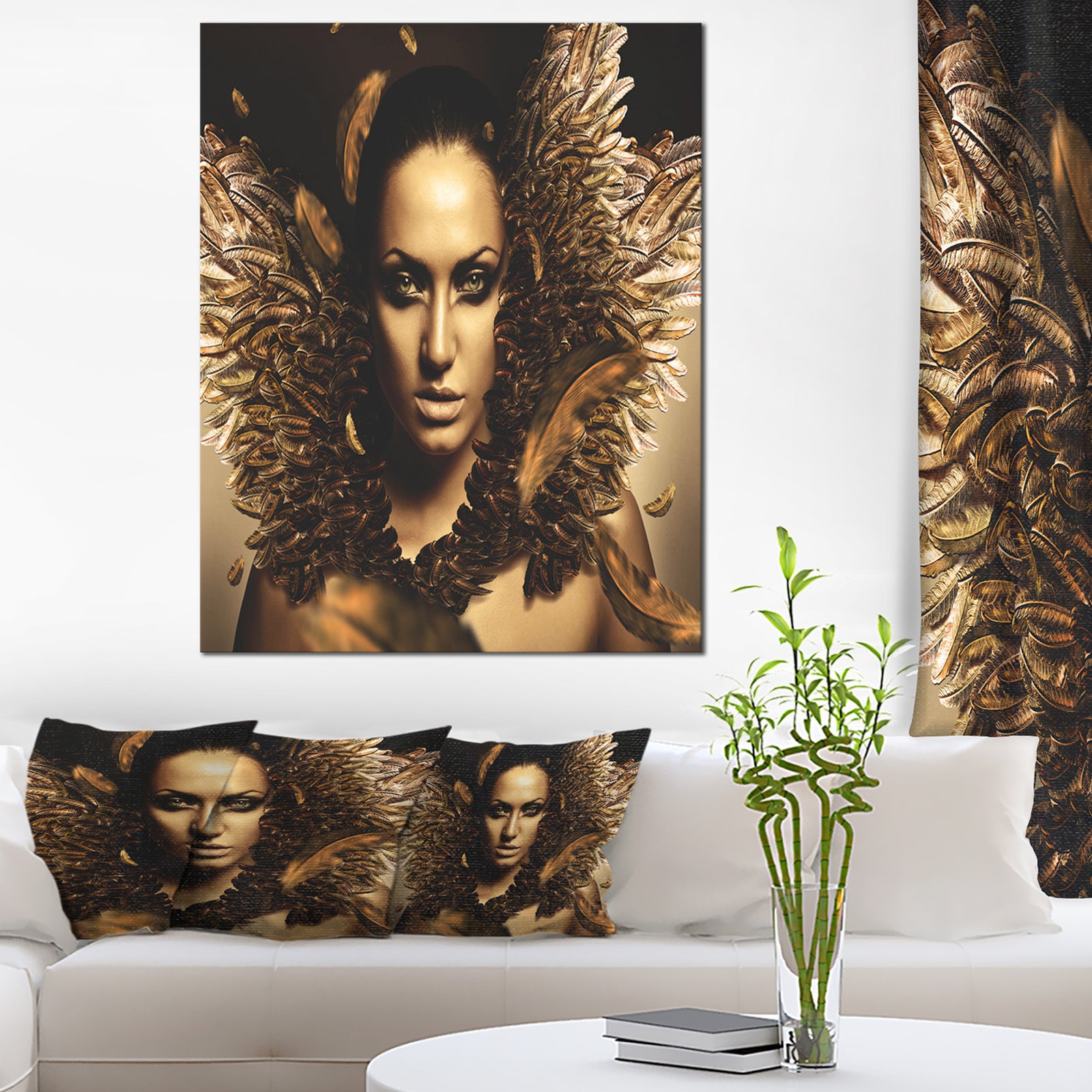 Sexy Brunette - Digital Art Portrait Canvas Print