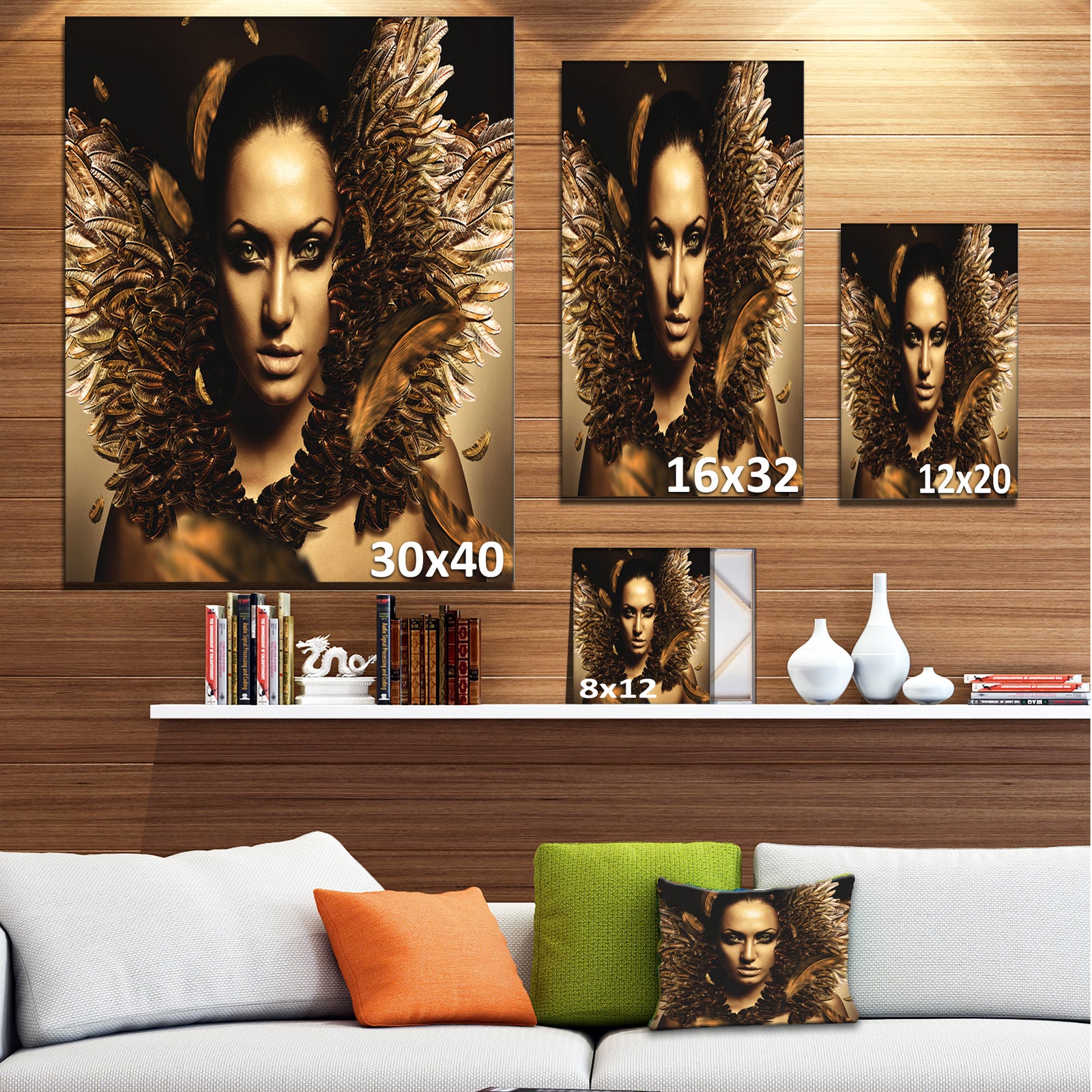 Sexy Brunette - Digital Art Portrait Canvas Print