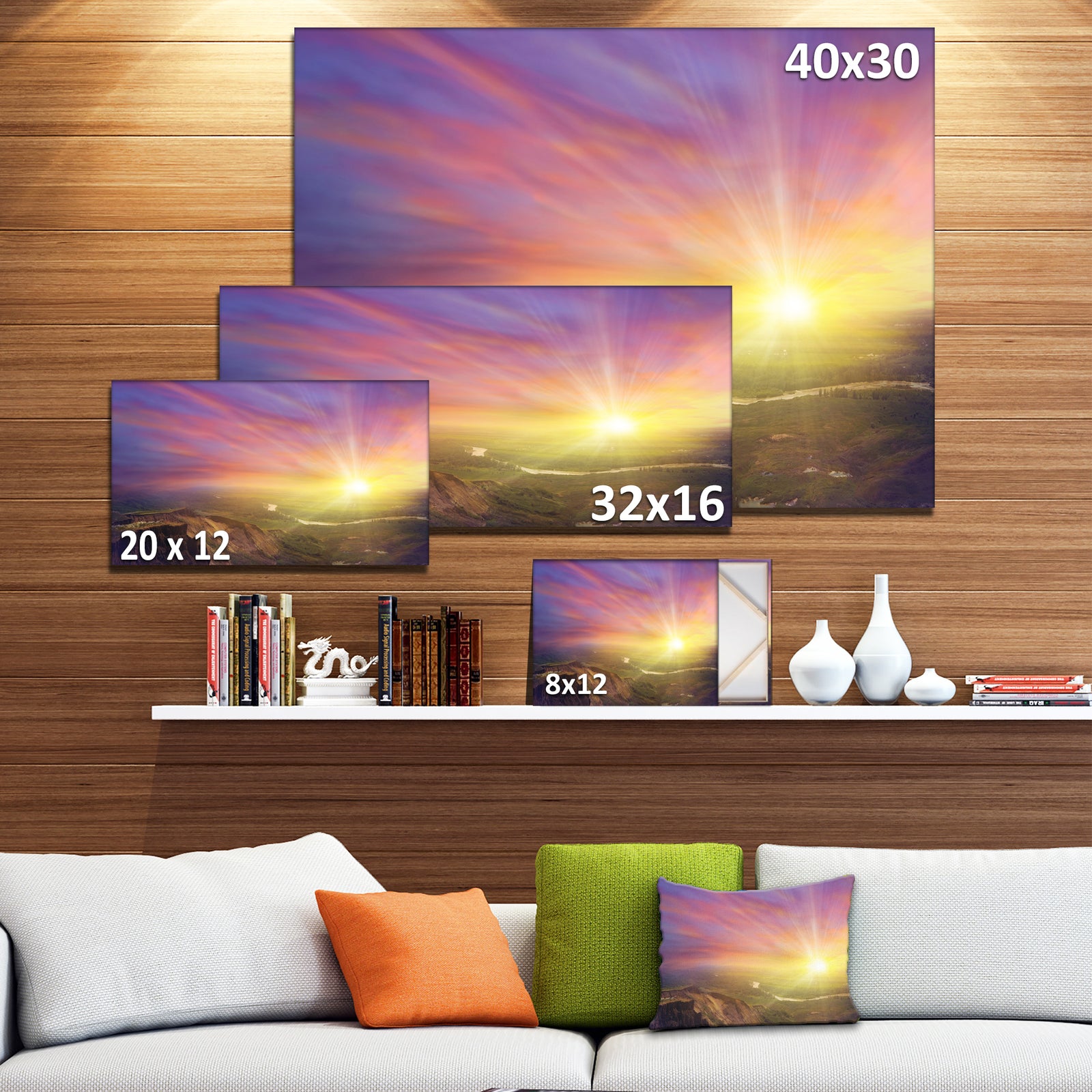 Scintillating Sunset Photography Canvas Art Print