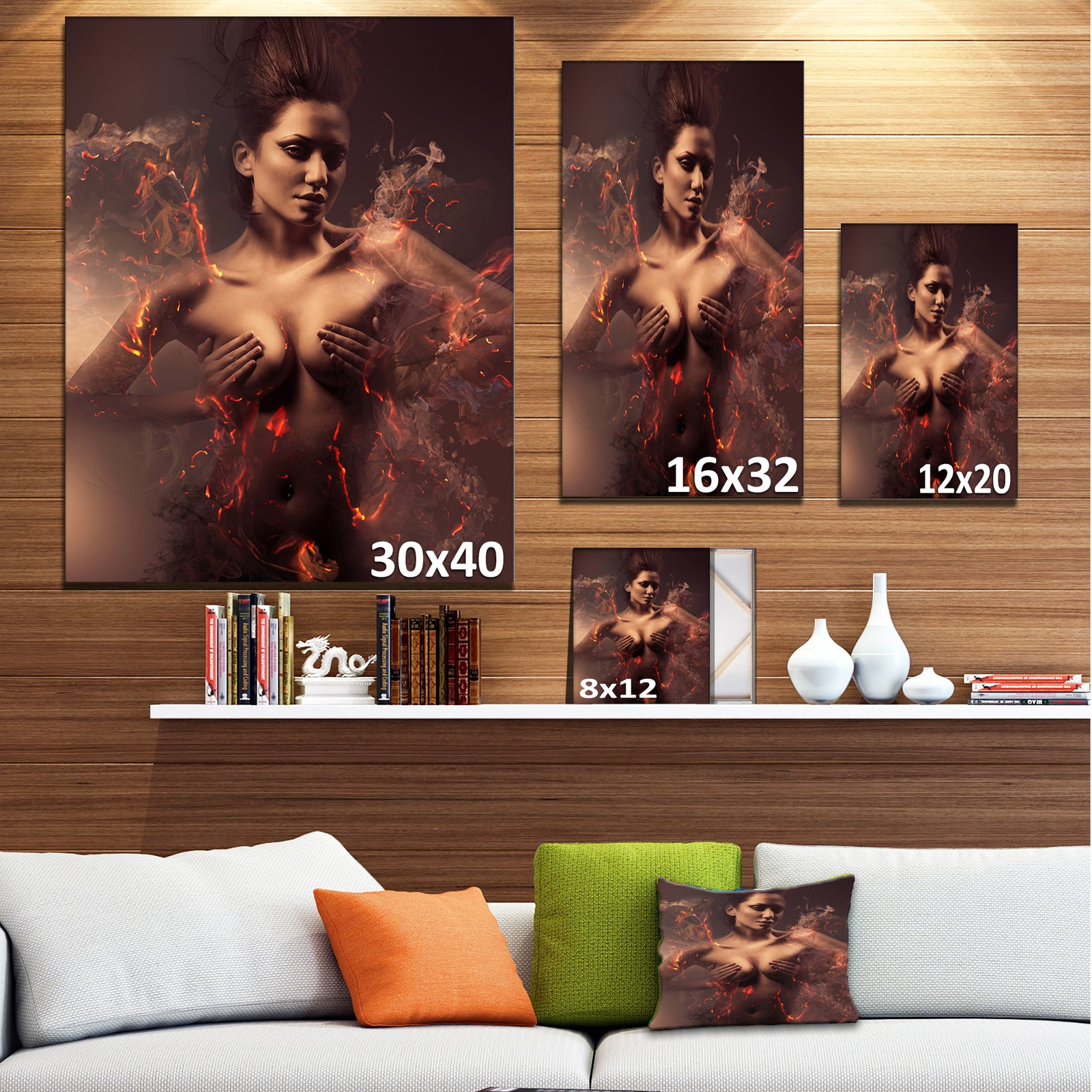 Woman - Sensual Contemporary Canvas Art Print