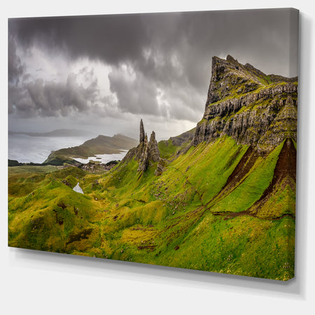 Storr Mountains Panorama - Landscape Photo Canvas Print