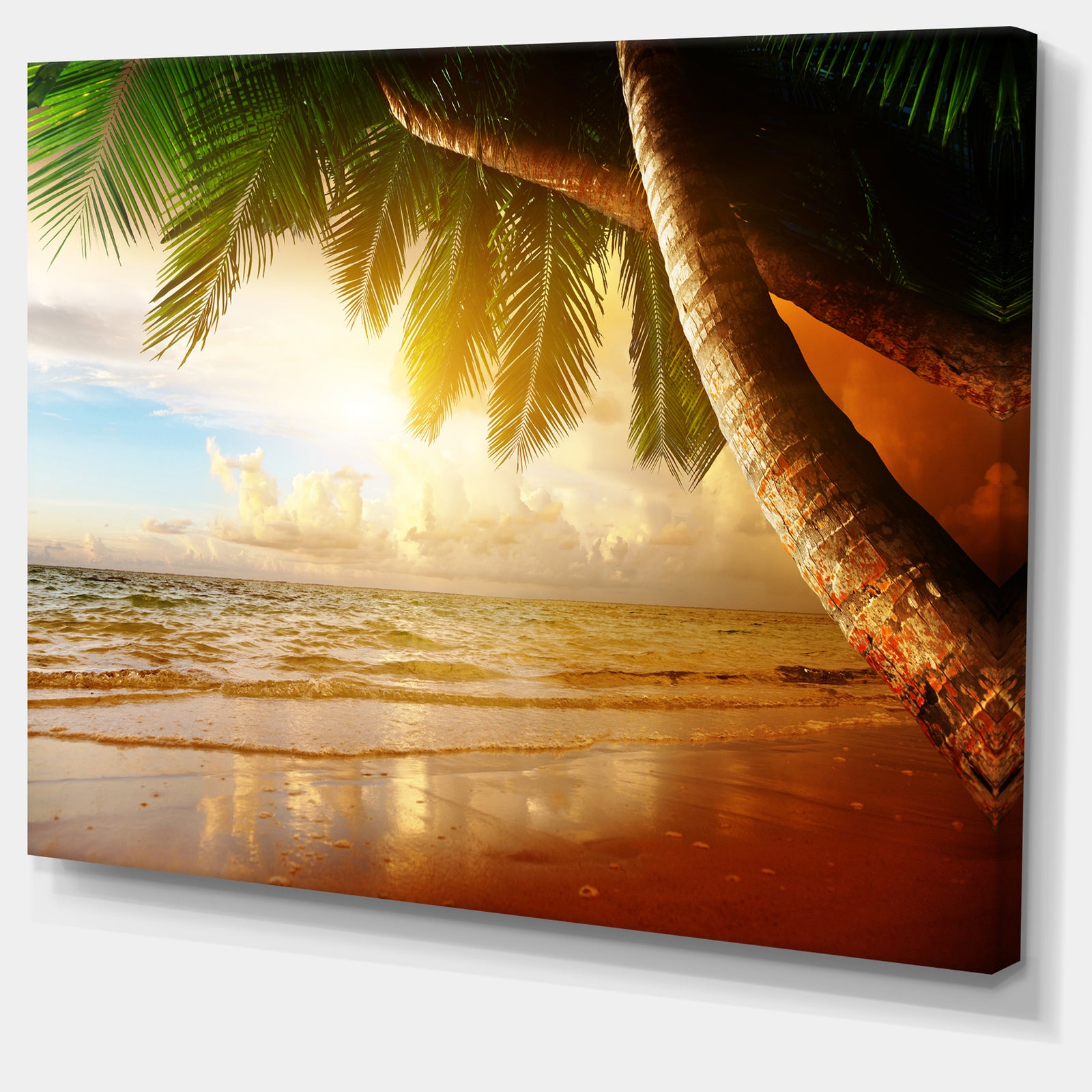 Caribbean Beach Sunrise - Landscape Photo Canvas Art Print